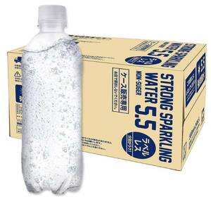 【送料込み】アイリスオーヤマ 強炭酸 ストロング 5.5 強炭酸水 500ｍl × 24本 採水地:大分日田 ラベルあり/ラベルレス 消費期限24年8月