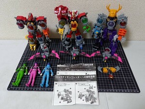 ミニプラ まとめて バンダイ キュウレンジャー リュウテイキュウレンオー スーパーシシボイジャー ソフビ人形 など 現状品