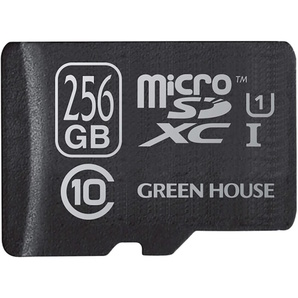 [超美品/送料込] グリーンハウス microSDXCカード 256GB UHS-1 Class10 防水設計 GH-SDMRXCUB256G PCやゲーム機に対応 microSDメモリカード