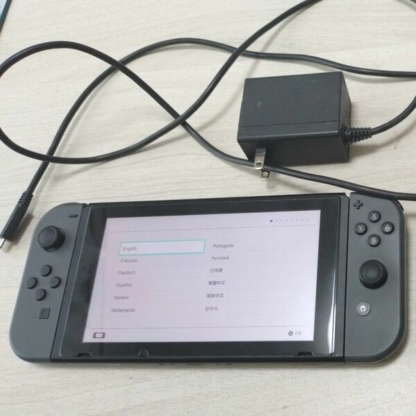 Nintendo Switch ニンテンドースイッチ グレー ブラック 【本体+コントローラー+充電ケーブル】