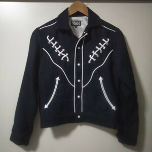 ◆SIZE 32(Ｍ)◆SAVOY CLOTHING◆LA ROCKA タイプ ウエスタンジャケット◆ブラックラメ◆ロカビリー◆サヴォイ◆The Biscats 着用モデル◆