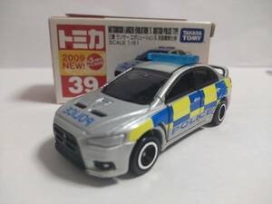 ★即決★トミカ　39 三菱 ランサー エボリューションX　 英国警察仕様　新車シール付き