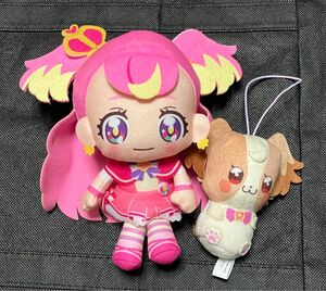 わんだふるぷりきゅあ　コロっとまんまるプリフェイスぬいぐるみ　つれてってぬいぐるみ　