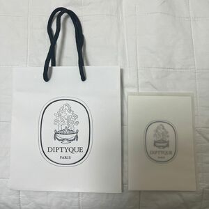 ディプティック　DIPTYQUE 紙袋　ショッパー　ショップ袋　メッセージカード