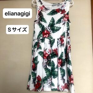 elianagigi ボタニカル柄 ワンピース