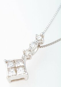 K18WG ダイヤモンド ネックレス 品番n21-425