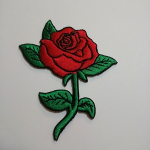 ★ 新品 即決 アイロンワッペン　パッチ 刺繍　No.169 バラ　薔薇