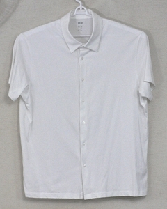 【大きいサイズ】3XL　古着　ユニクロ　エアリズムフルオープンポロシャツ　ホワイト