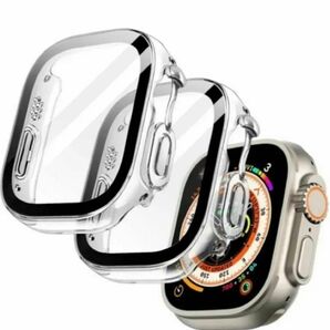 Apple Watch Ultra 2/1（49mm用）ケース フィルム付き アップルウォッチ 全面保護カバー 2個セット