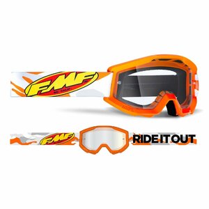 【新品 送料無料】FMF PowerCore Clear Lens Goggles エフエムエフ パワーコア クリア レンズ ゴーグル カラー：オレンジ