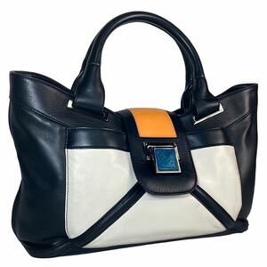 極美品　LOEWE ロエベ　アナグラム　ロゴ金具　手持ち　手提げ　ハンドバッグ　角スレなし　1円スタート　メンズ　レディース　