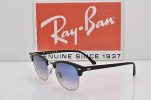 * новый товар * стандартный импортные товары!Ray-Ban RayBan RB3016 13543F CLUBMASTER Clubmaster черный & серебряный прозрачный голубой glatiento*