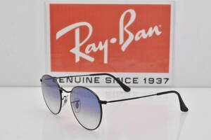 * новый товар * стандартный импортные товары!Ray-Ban RayBan RB3447 002/3F ROUND METAL раунд metal черный прозрачный голубой glatiento*