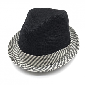  Pearly Gates soft hat hat black × white one part diagonal stripe FR Golf wear PEARLY GATES