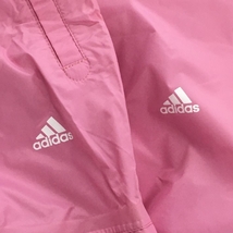 【超美品】アディダス レインウェア 上下セット(2WAYジャケット×パンツ) ピンク×白 袖着脱可 レディース M/M ゴルフウェア adidas_画像3