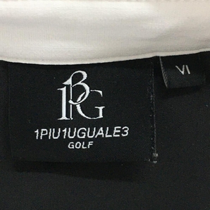 ウノピュウノウグァーレトレ 長袖ポロシャツ 白×グレー×黒 3トーンカラー メンズ VI ゴルフウェア 1PIU1UGUALE3の画像5