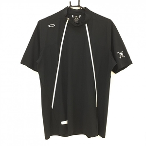 [ super-beauty goods ] Oacley short sleeves blouson black × white Logo .... thin men's XL Golf wear Oakley