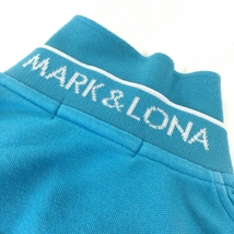 マークアンドロナ 半袖ポロシャツ ライトブルー ミニスカルワッペン レディース XS ゴルフウェア MARK＆LONA_画像4