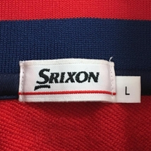 【美品】スリクソン ジャケットブルゾン レッド×白 リブ部ライン 胸元ロゴ レディース L ゴルフウェア SRIXON_画像4