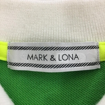 マークアンドロナ ノースリーブポロシャツ グリーン×白 スカル コットン混 レディース XS ゴルフウェア MARK＆LONA_画像5