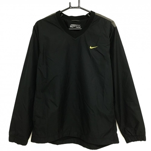 [ очень красивый товар ] Nike Golf s need чёрный × серый × желтый FITSTORM обратная сторона сетка блузон V шея мужской M Golf одежда NIKE