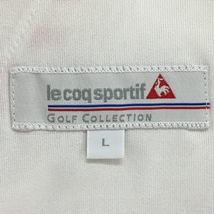 ルコック スカート オレンジ×白 ボーダー ウエスト紐 薄手 レディース L ゴルフウェア le coq sportif_画像4