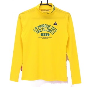 [ прекрасный товар ] Le Coq с высоким воротником внутренний рубашка желтый × зеленый шея Logo женский M Golf одежда le coq sportif