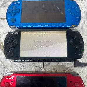 MYG-1728 激安 ゲー厶機 PSP 本体 SONY PSP-3000 通電、起動OK 3点 まとめ売り ジャンク 同梱不可の画像3