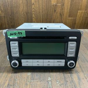 AV5-93 激安 カーステレオ VW フォルクスワーゲン 1K0 035 182 E VWZ1Z2G5942550 7 646 284 360 CD FM/AM プレーヤー 通電未確認 ジャンク