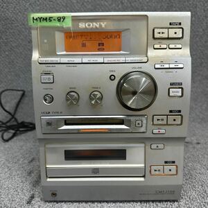 MYM5-89 激安 コンポ SONY HCD-CP500MD COMPACT DISC DECK RECEIVER CD MD カセット ソニー 通電OK 中古現状品 ※3回再出品で処分