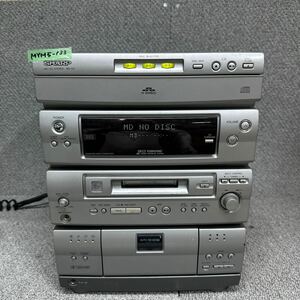 MYM5-133 激安 SHARP TRADING MD-X3-S MD/CD ステレオ シャープ CD MD カセット 通電OK 中古現状品 ※3回再出品で処分