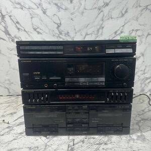 MYM5-217 激安 PIONEER DOUBLE CASSETTE DECK AMPLIFIER DC-Z91 / SYNTHESIZER TUNER F-Z91 2点 通電OK 中古現状品 ※3回再出品で処分