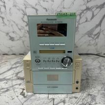 MYM5-239 激安 Panasonic MD STEREO SYSTEM SA-PM57MD ミニコンポ 通電OK 中古現状品 ※3回再出品で処分_画像1