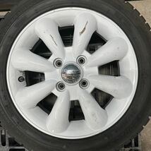 TA-104 激安 ホイール ララパーム 14インチ 4.5J +43 PCD100 4H スタッドレス 155/65R14 19年製4本セット( N-BOX ワゴンR デイズ 現状品_画像2