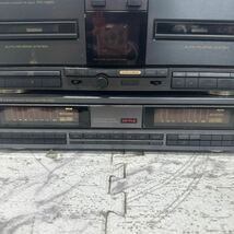 MYM5-487 激安 ONKYO STEREO DOUBLE CASSETTE DECK PC-W50 / STEREO GRAPHIC EQUALIZER PE-C50 通電OK 中古現状品 ※3回再出品で処分_画像3