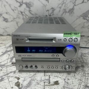 MYM5-531 激安 ONKYO CD/MD TUNER AMPLIFIER FR-N7X チューナーアンプ 通電OK 中古現状品 ※3回再出品で処分