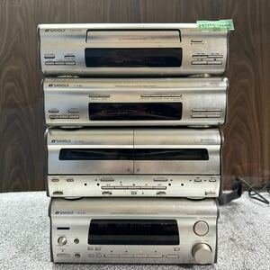 MYM5-1006 激安 コンポ SANSUI AH5 CD-H7 T-H5 D-H7 A-H5 プリメインアンプ カセット チューナー CD 通電OK 中古現状品 ※3回再出品で処分