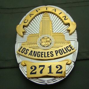 米国　ロサンゼルス市警察　LAPD ポリスバッジ　No 2712 レプリカ