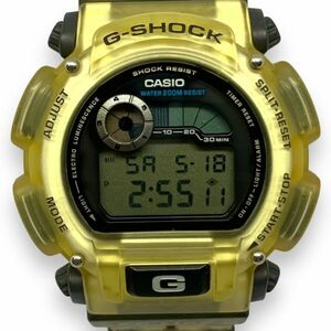 ■稼働品　CASIO カシオ G-SHOCK　G-LIDE　DW-9000　イエロー　スケルトン　デジタル　新品電池交換済