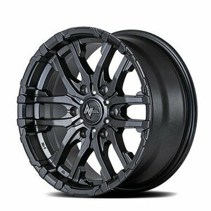 MID NITROPOWER M26 CROSSFANG (バレルブラック/ドリルド) アルミホイール 4本セット 17×8.0J 6H PCD139.7 +20