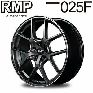 MID RMP 025F (セミグロスガンメタ＋リムエッジDC＋ロゴマシニング) アルミホイール4本セット 18×7.0J 5H PCD114.3 +48