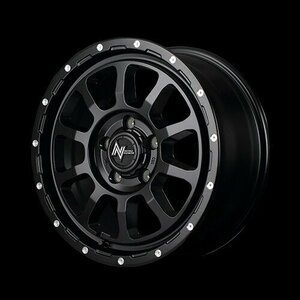 MID NITROPOWER M10 PERSHING S (セミグロスブラック/ マシニング) アルミホイール4本セット 17×7.0J 5H PCD114.3 +42 ナイトロパワー