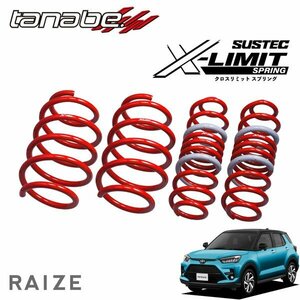 tanabe タナベ X-LIMIT クロスリミット スプリング 1台分セット ライズ A210A R1.11～ 1KR-VET 4WD 1000 TB G