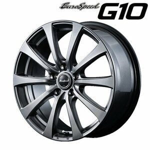 MID ユーロスピード G10 (メタリックグレー) アルミホイール 4本セット 15×6.0J 5H PCD100 +45