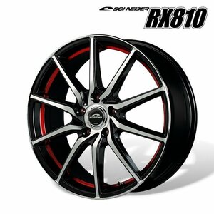 MID シュナイダー RX810 (ブラックポリッシュ/アンダーカットレッド) アルミホイール4本セット 15×6.0J 5H PCD100 +45