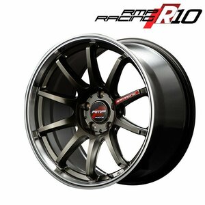 MID RMP RACING R10 (レーシングチタンシルバー/リムポリッシュ) アルミホイール4本セット 18×9.5J 5H PCD114.3 +22