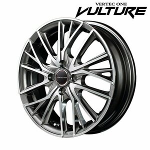 MID VERTECONE VULTURE ヴァルチャー (ハイパーシルバーポリッシュ) アルミホイール4本セット 17×6.5J 4H PCD100 +45