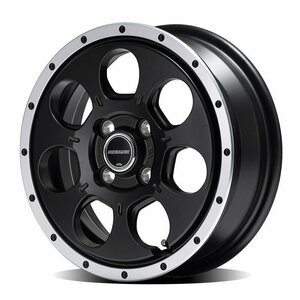 MID ロードマックス WO-7 (セミグロスブラック/フランジDC) アルミホイール 4本セット 17×7.5J 6H PCD139.7 +25