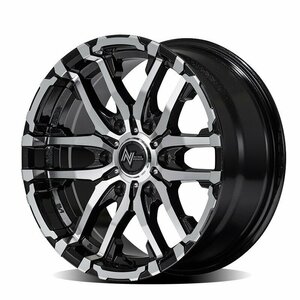 MID NITROPOWER M26 CROSSFANG (ブラックメタリック/ミラーカット) アルミホイール 4本セット 16×6.5J 6H PCD139.7 +48