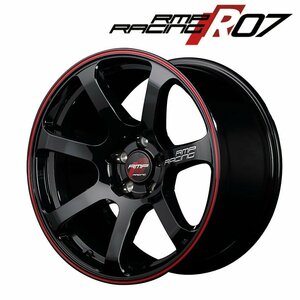 MID RMP RACING R07 (ブラック/リムレッドライン) アルミホイール4本セット 18×9.5J 5H PCD114.3 +12